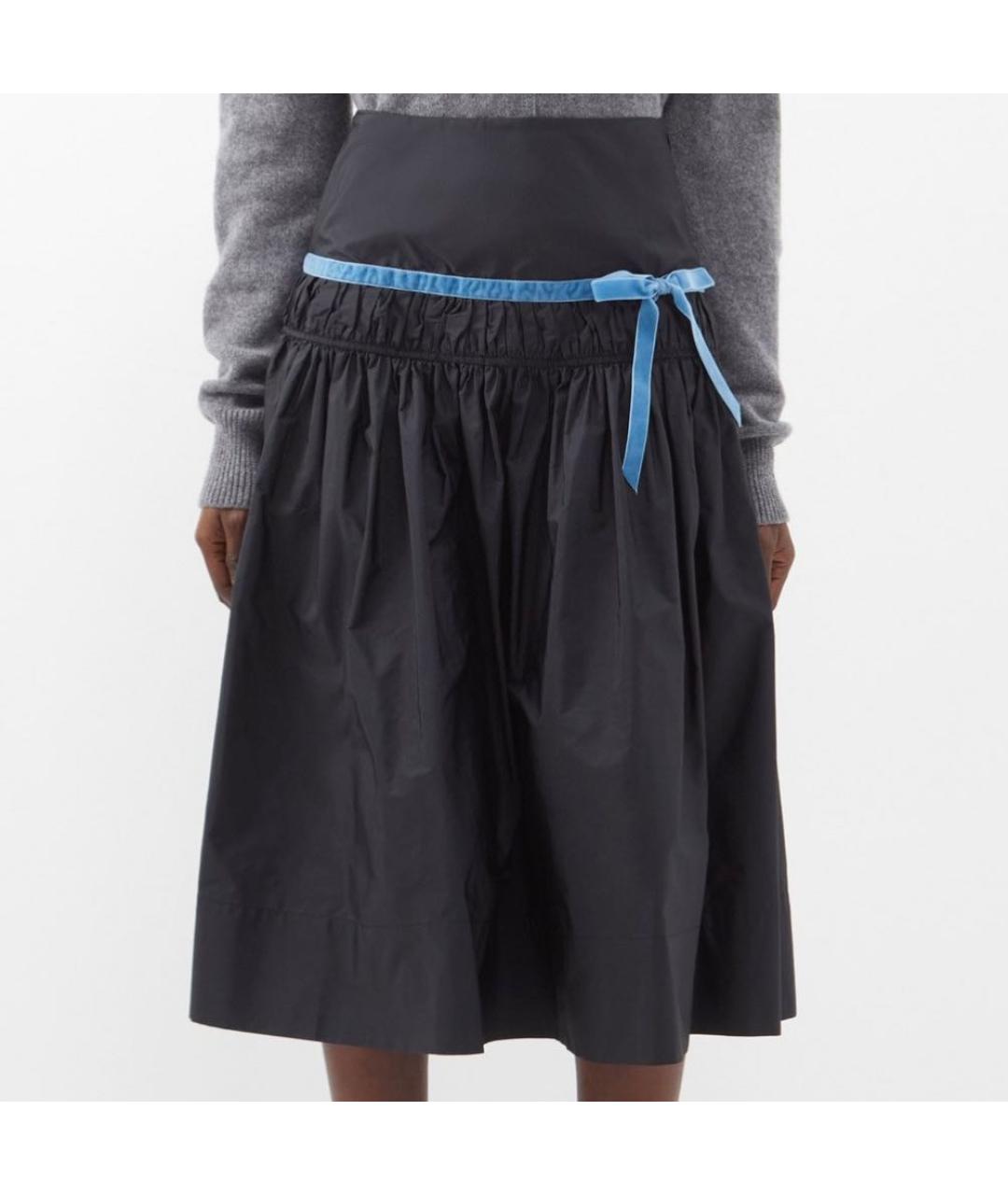 MOLLY GODDARD Черная полиэстеровая юбка миди, фото 8