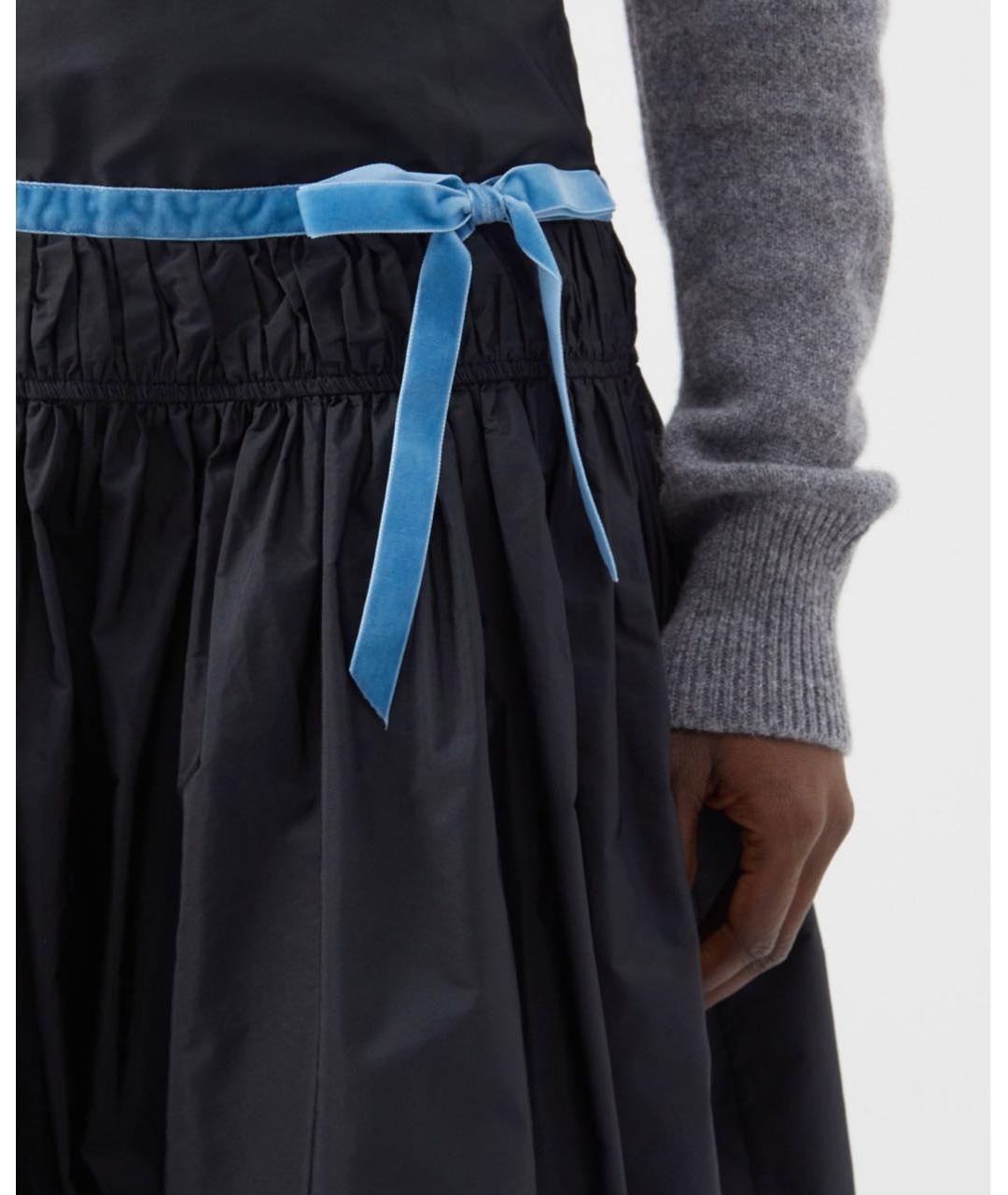 MOLLY GODDARD Черная полиэстеровая юбка миди, фото 3