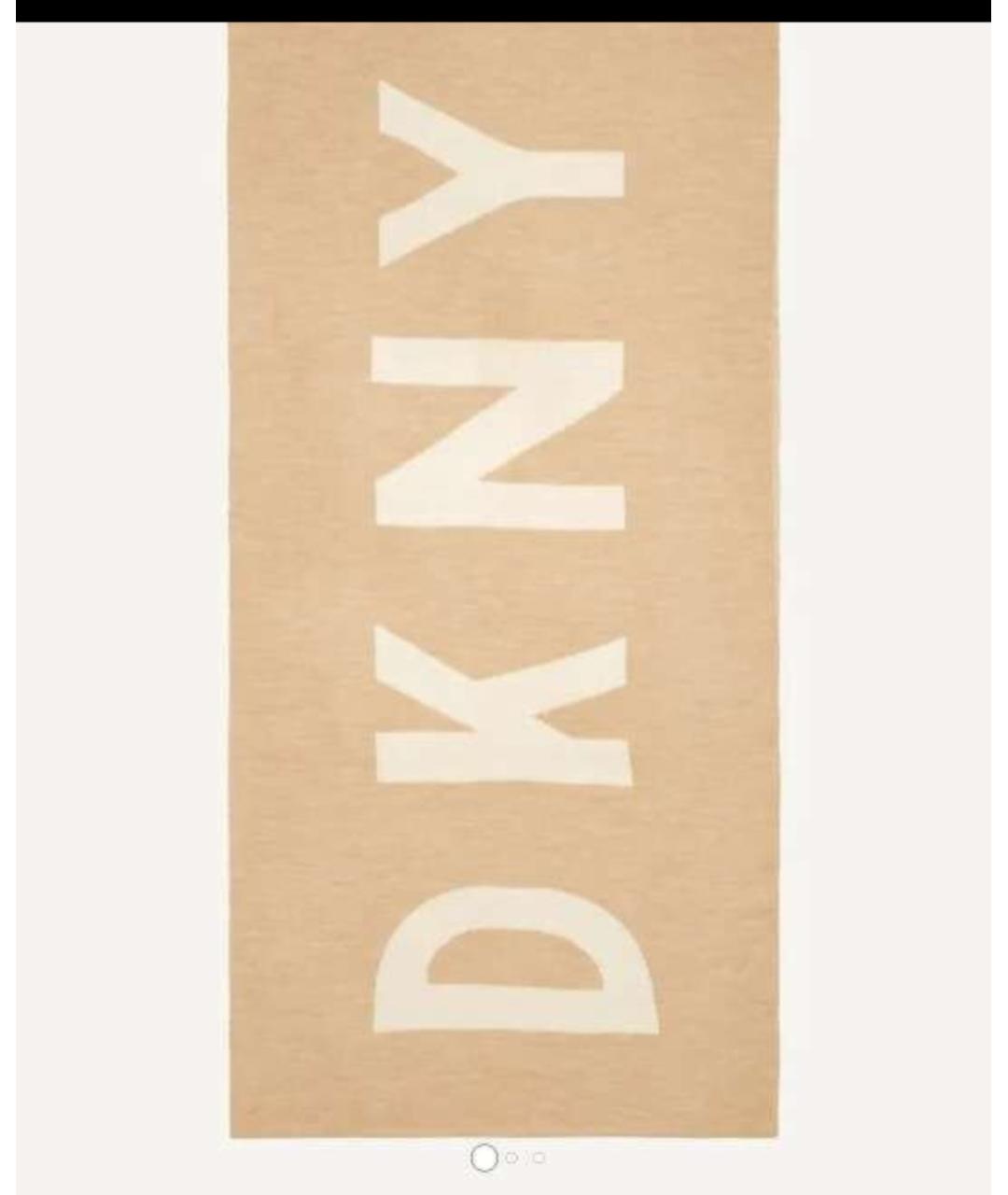 DKNY Бежевый шарф, фото 7