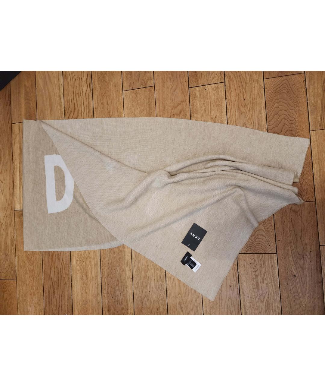 DKNY Бежевый шарф, фото 6