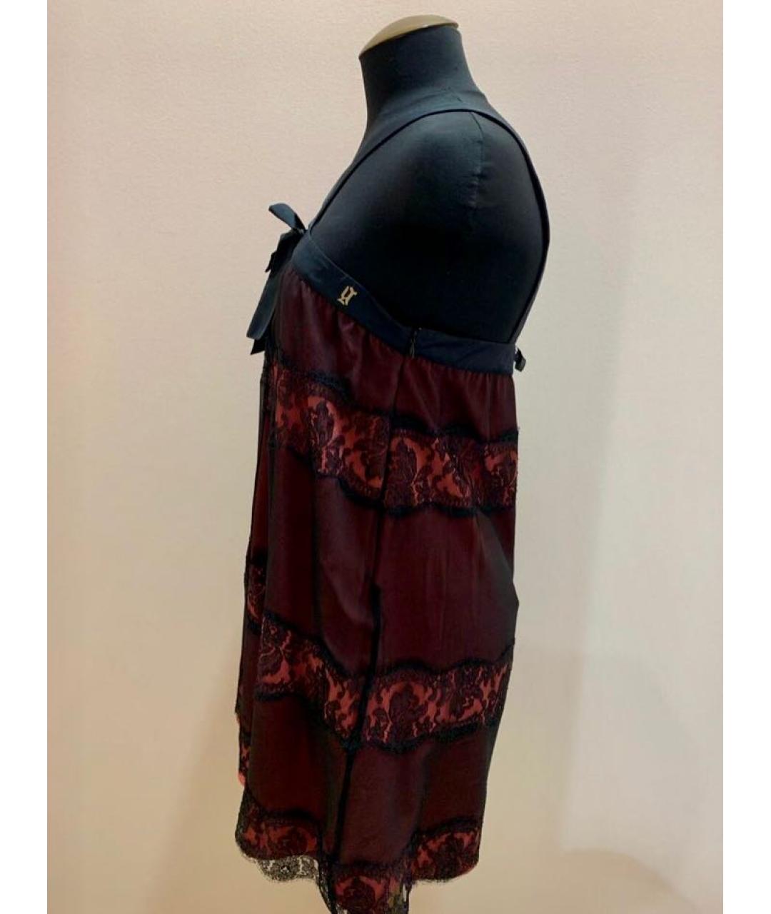 JOHN GALLIANO Бордовое шелковое платье, фото 3