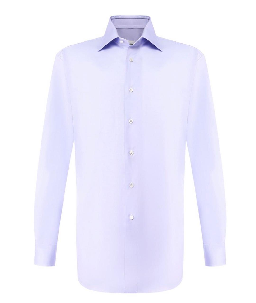 BRIONI Фиолетовая хлопковая классическая рубашка, фото 1