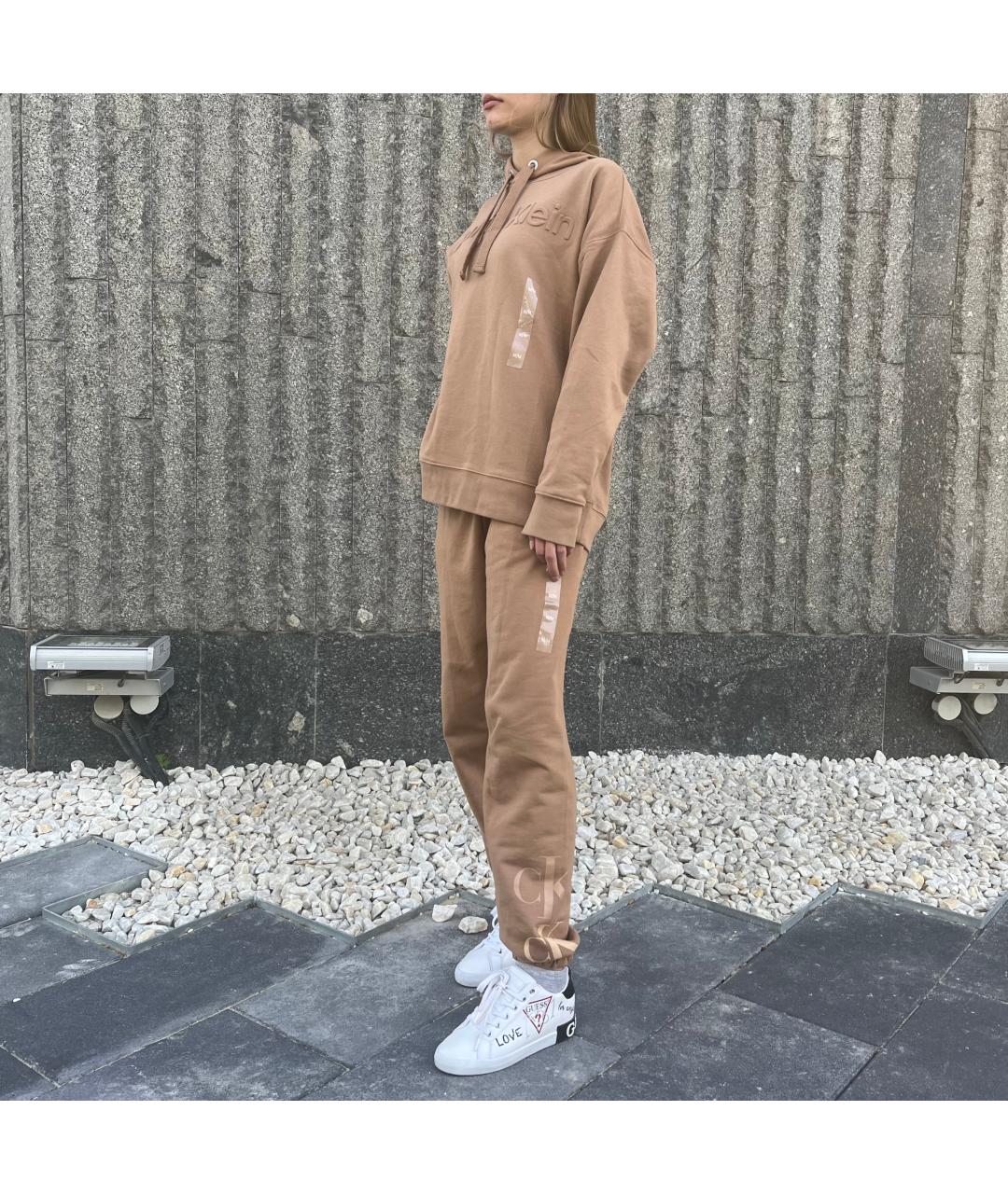 CALVIN KLEIN Бежевый хлопковый спортивные костюмы, фото 2