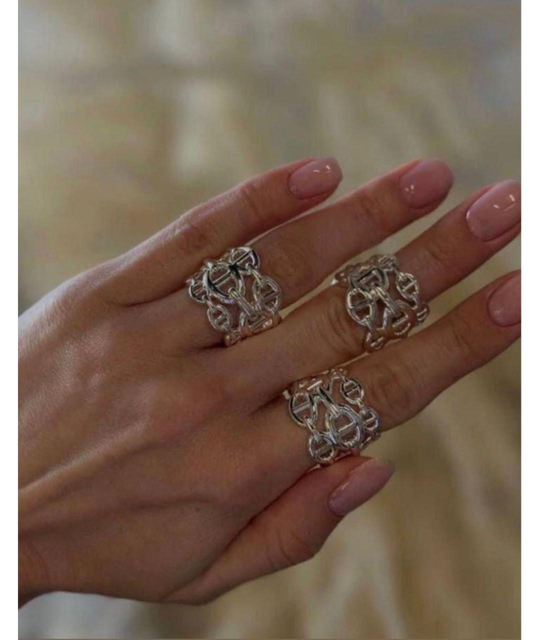 HERMES Серебряное серебряное кольцо, фото 2