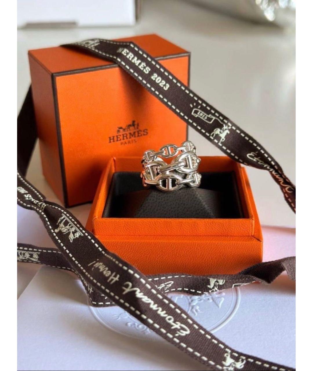 HERMES Серебряное серебряное кольцо, фото 3