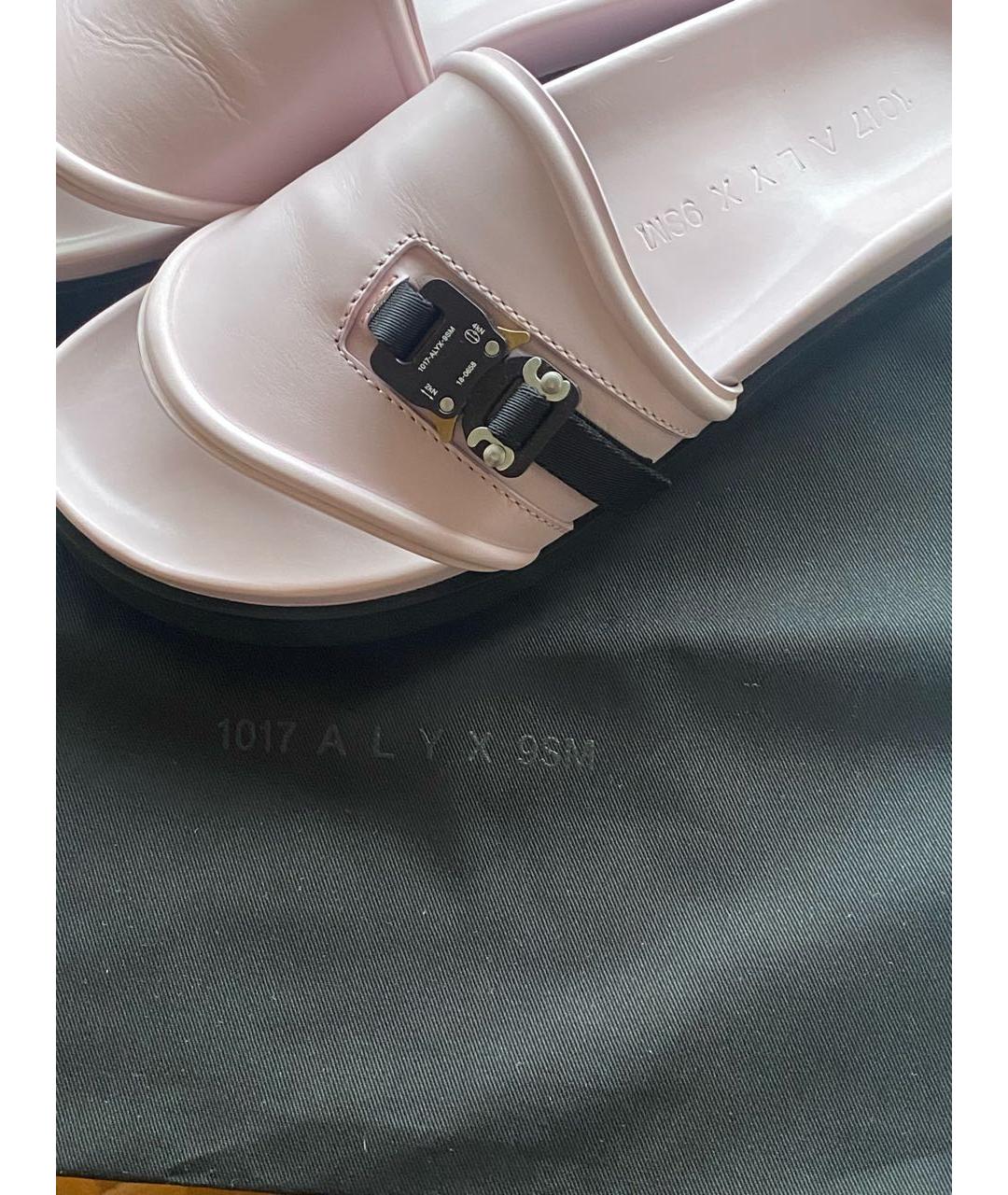 1017 ALYX 9SM Розовые кожаные сандалии, фото 2
