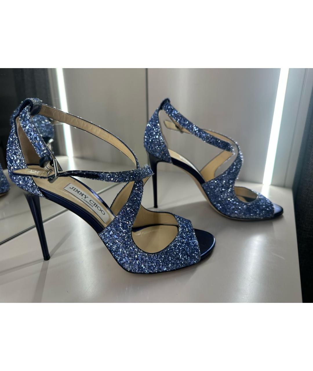 JIMMY CHOO Синие босоножки, фото 6