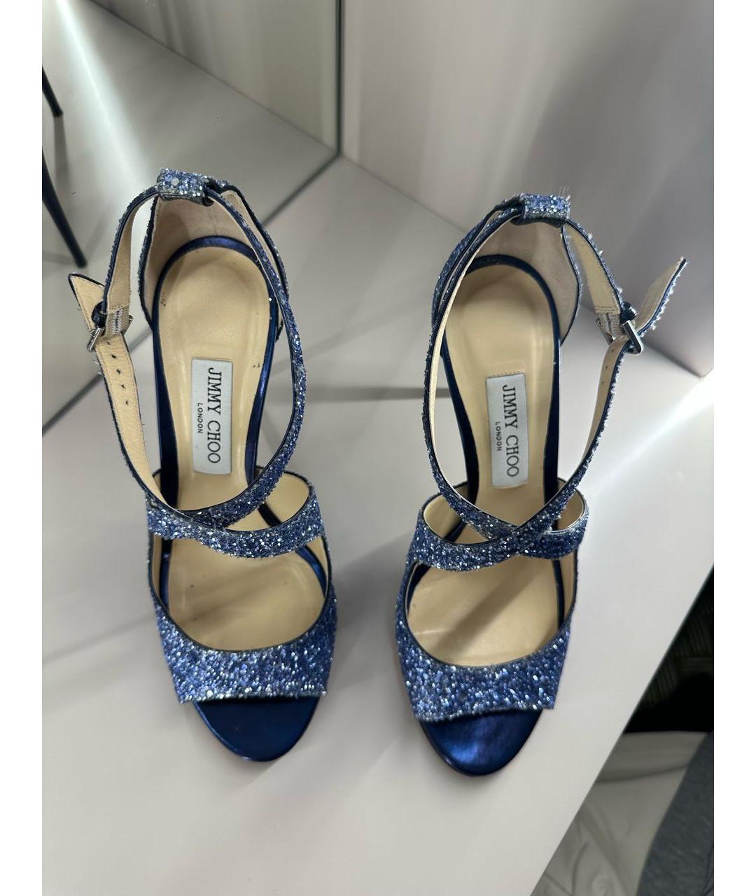 JIMMY CHOO Синие босоножки, фото 3