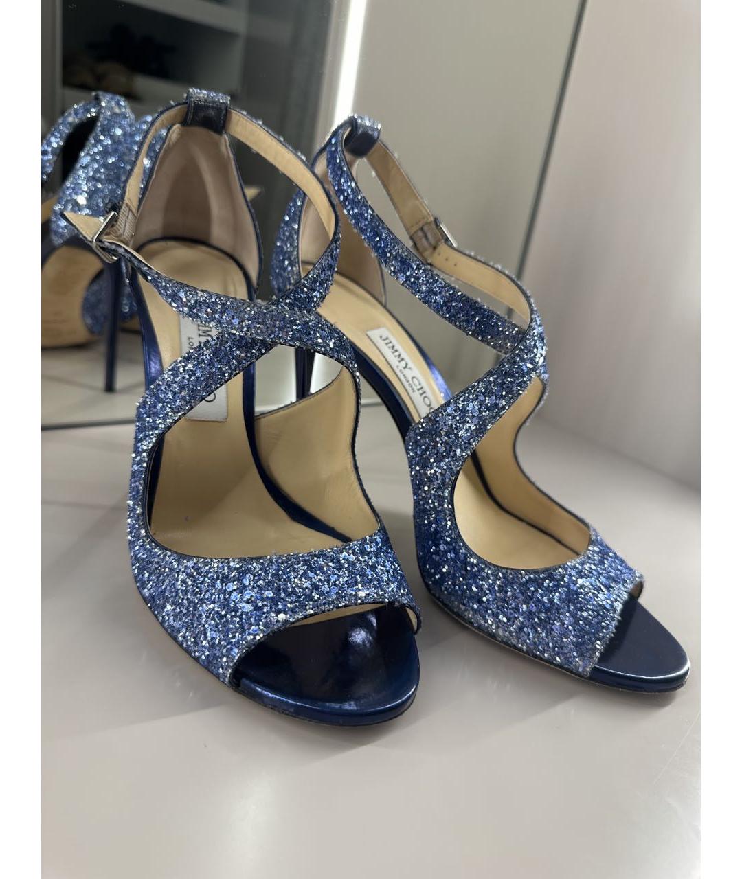 JIMMY CHOO Синие босоножки, фото 5