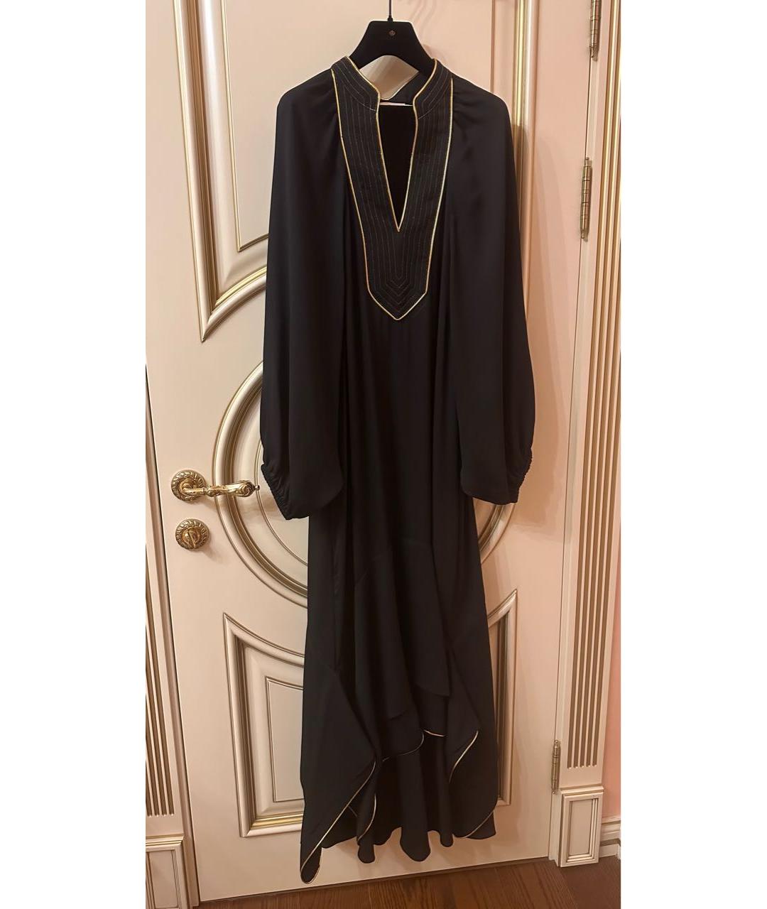 TORY BURCH Черное креповое вечернее платье, фото 7