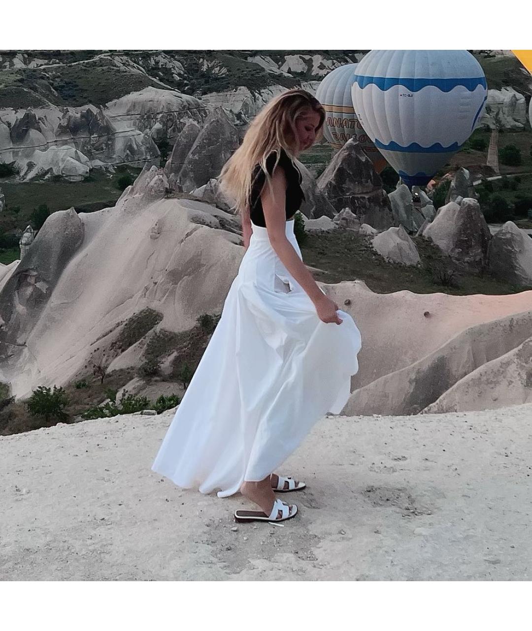 BRUNELLO CUCINELLI Белая хлопковая юбка макси, фото 5