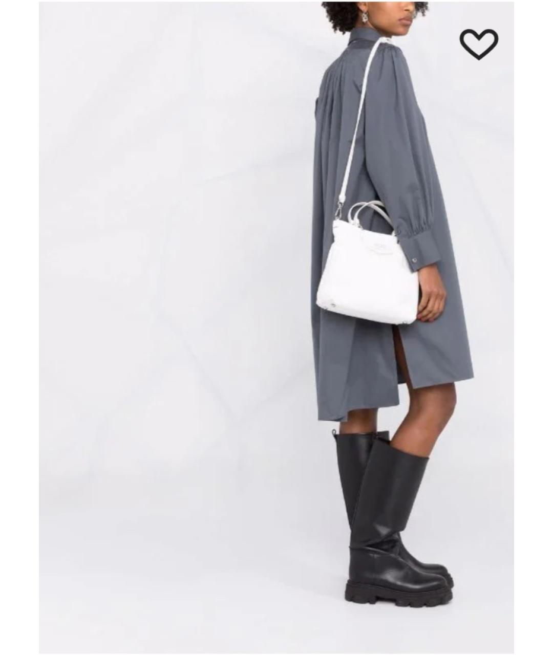 MAISON MARGIELA Черная кожаная сумка через плечо, фото 8