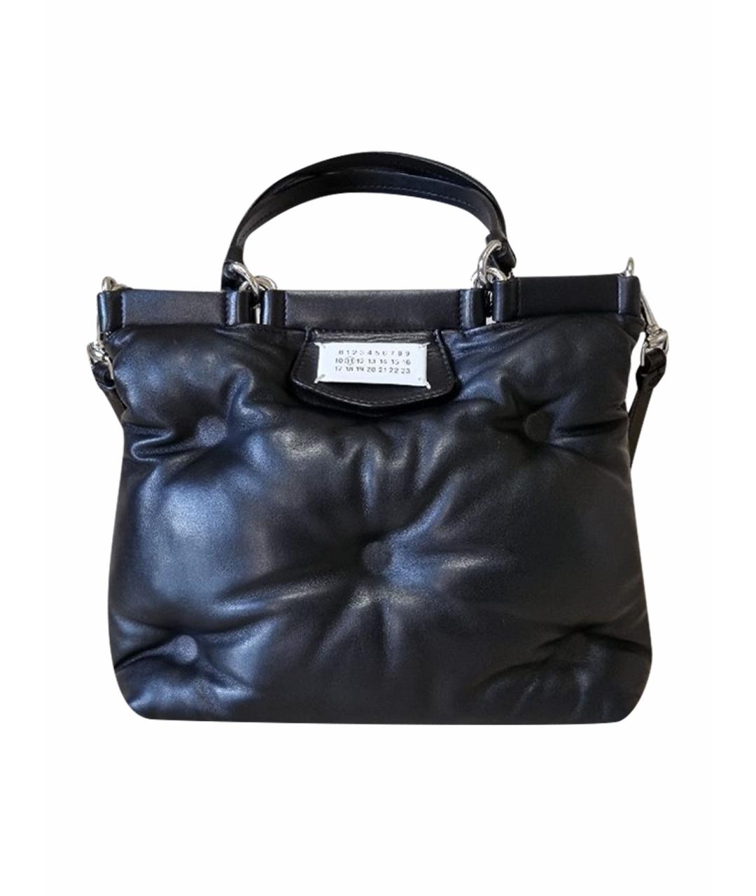 MAISON MARGIELA Черная кожаная сумка через плечо, фото 1