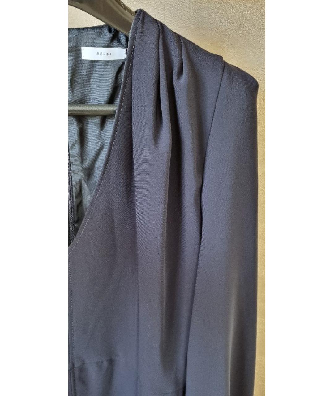 IRIS & INK  Темно-синее полиэстеровое платье, фото 4