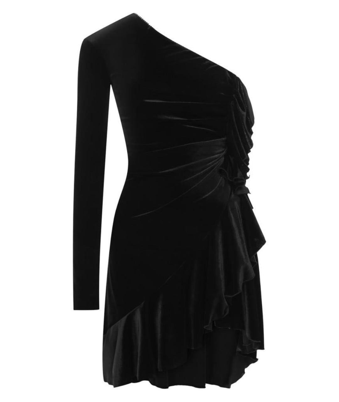 PHILOSOPHY DI LORENZO SERAFINI Черное полиэстеровое коктейльное платье, фото 1