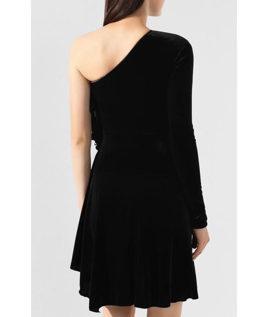 PHILOSOPHY DI LORENZO SERAFINI Черное полиэстеровое коктейльное платье, фото 3