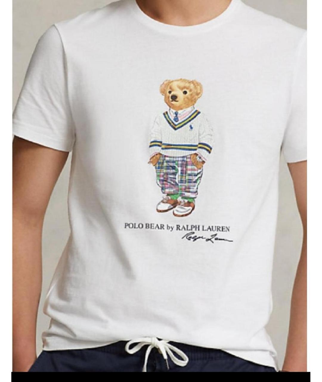 POLO RALPH LAUREN Белая хлопковая футболка, фото 5