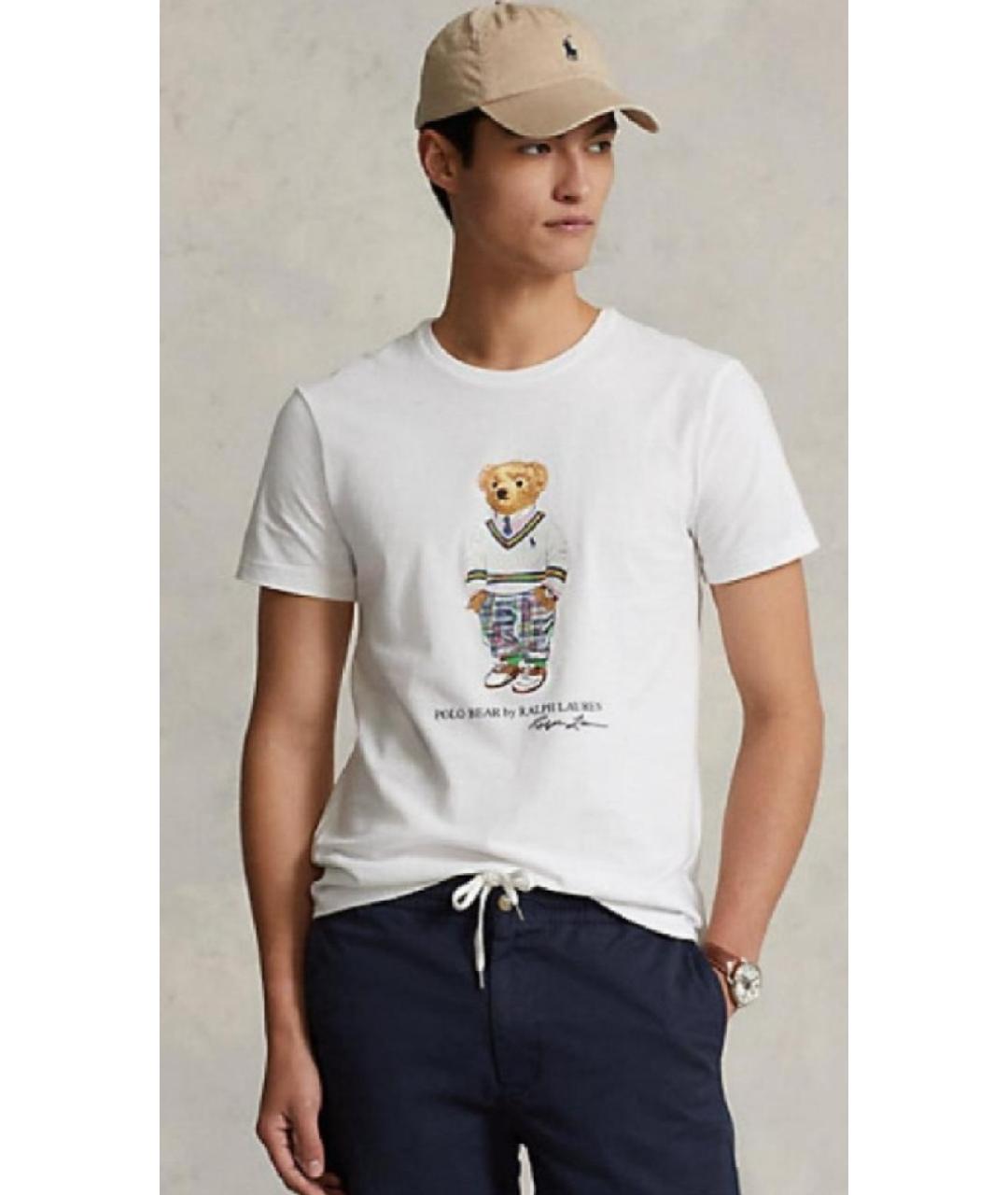 POLO RALPH LAUREN Белая хлопковая футболка, фото 8