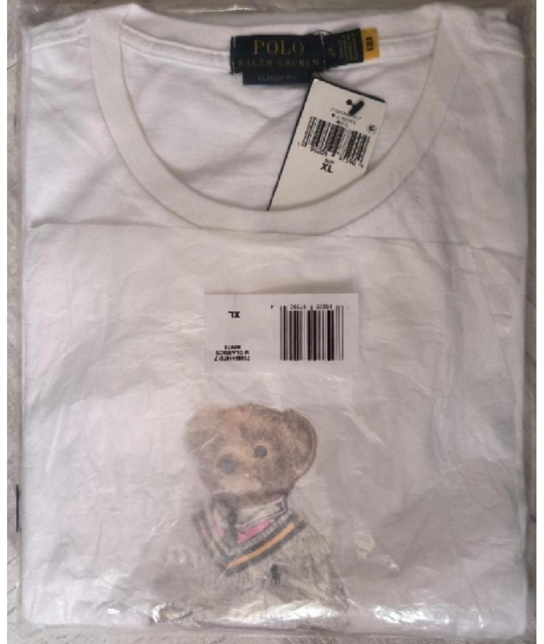 POLO RALPH LAUREN Белая хлопковая футболка, фото 4