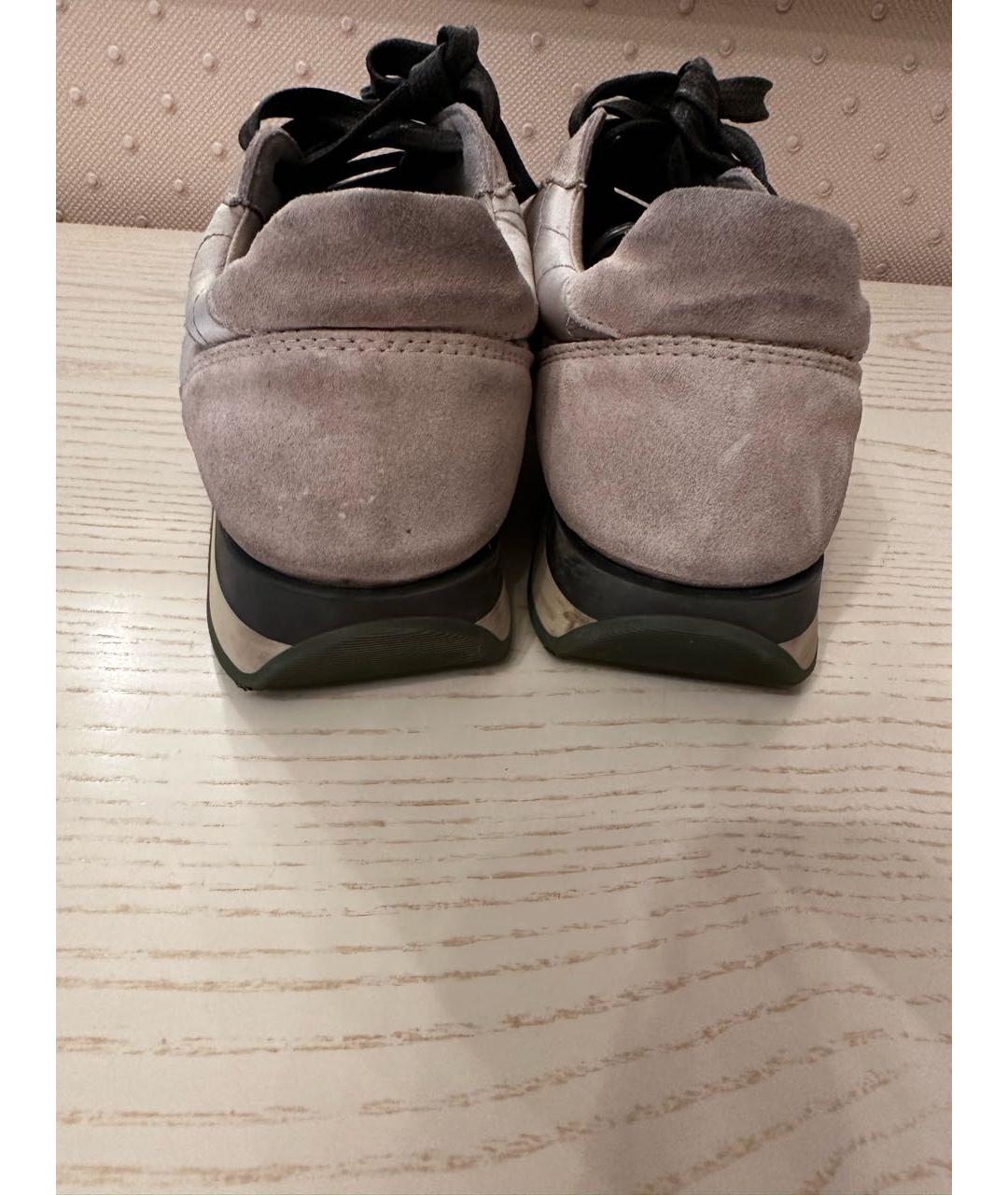 BRUNELLO CUCINELLI Бежевые текстильные кроссовки, фото 4