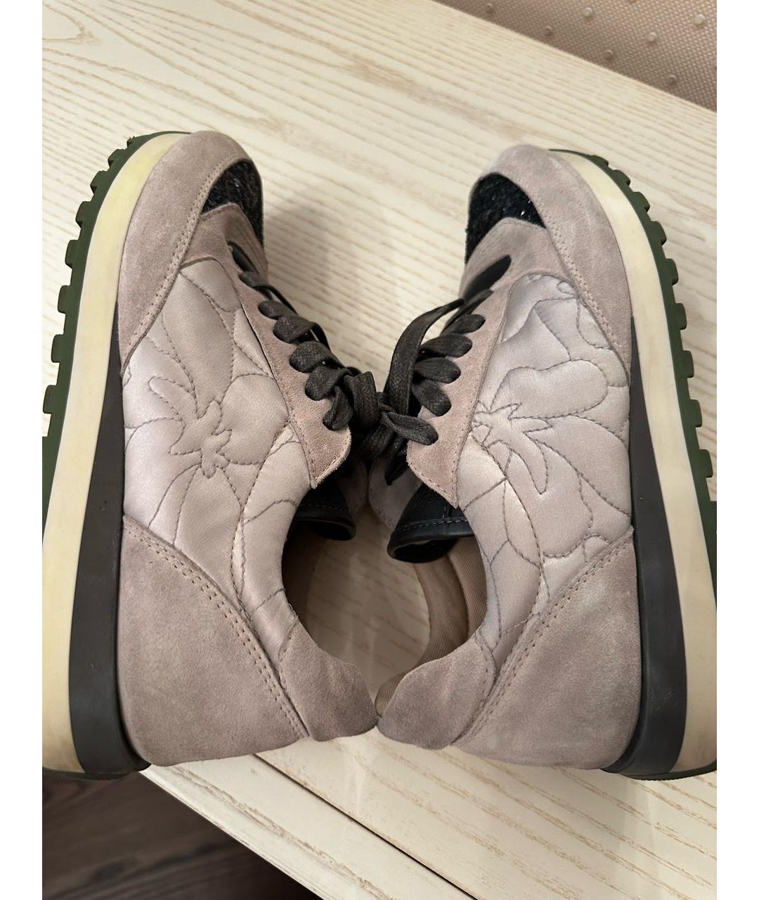 BRUNELLO CUCINELLI Бежевые текстильные кроссовки, фото 9