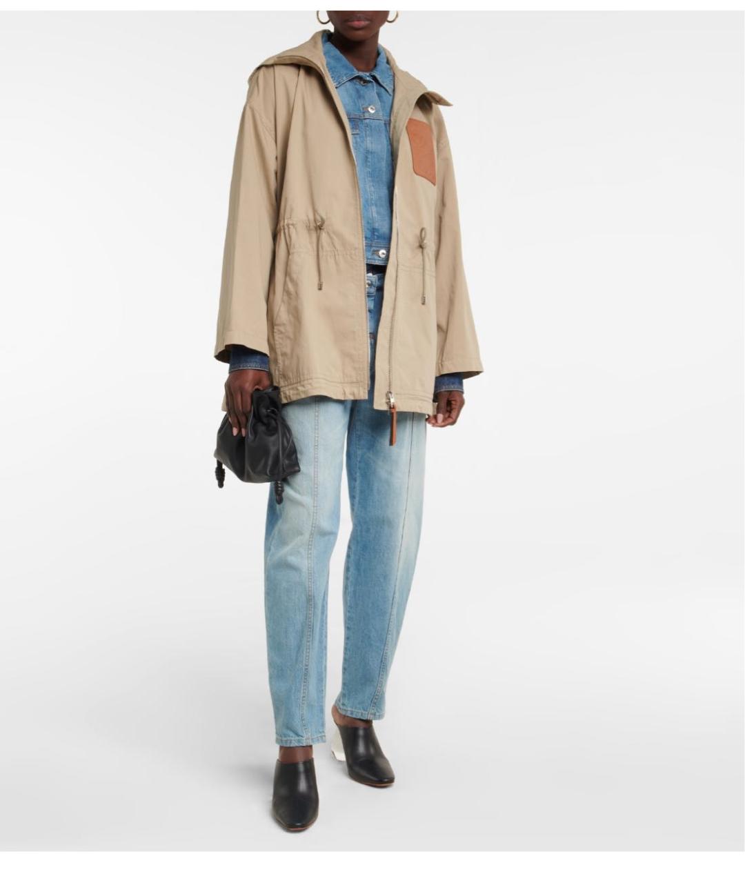 LOEWE Бежевая хлопковая парка, фото 4