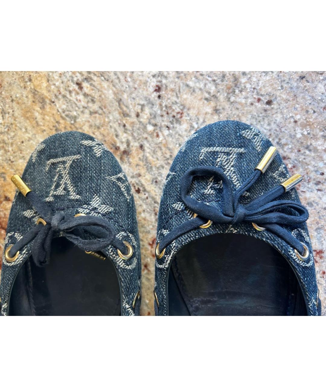 LOUIS VUITTON Синие балетки, фото 5