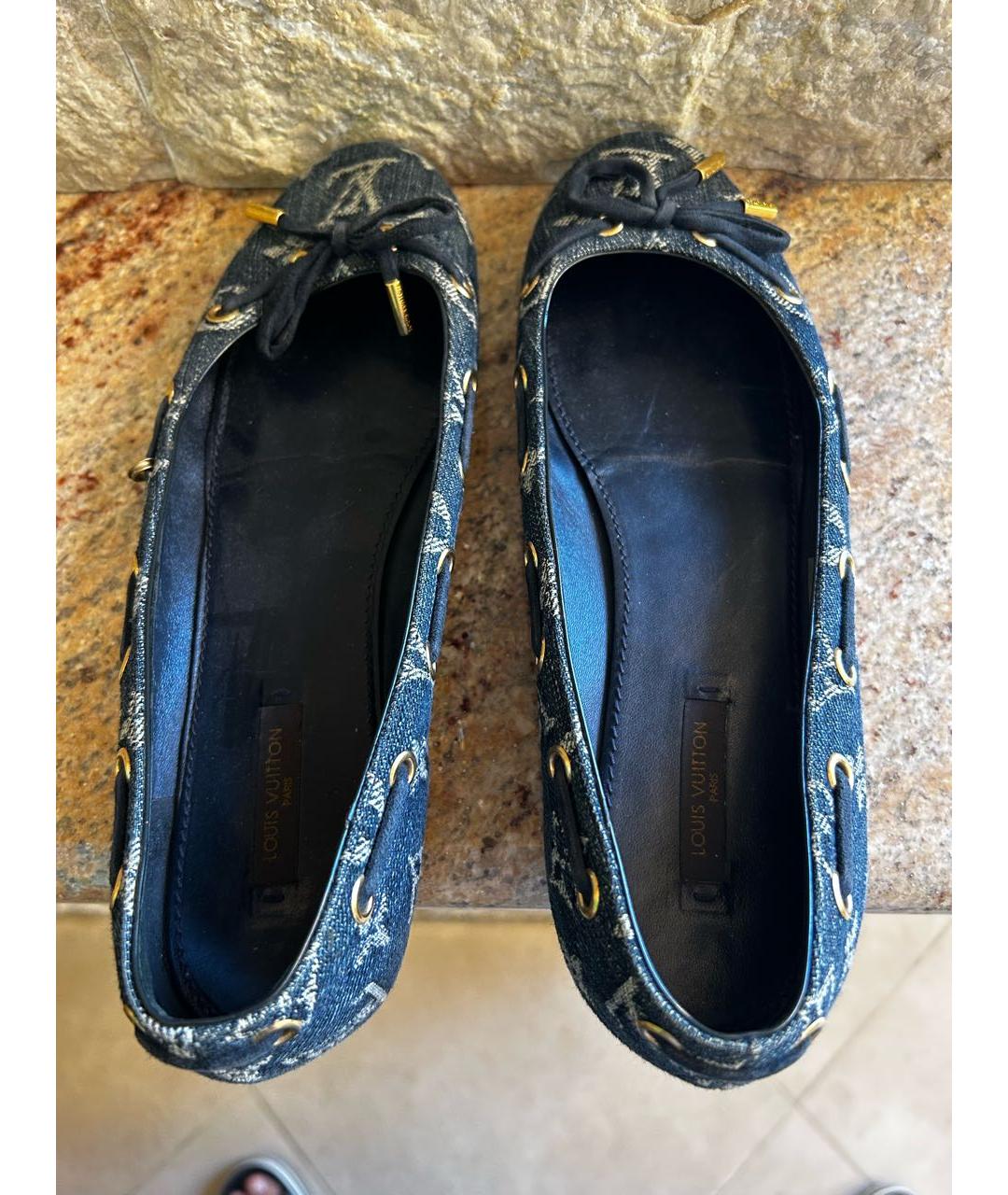 LOUIS VUITTON Синие балетки, фото 3