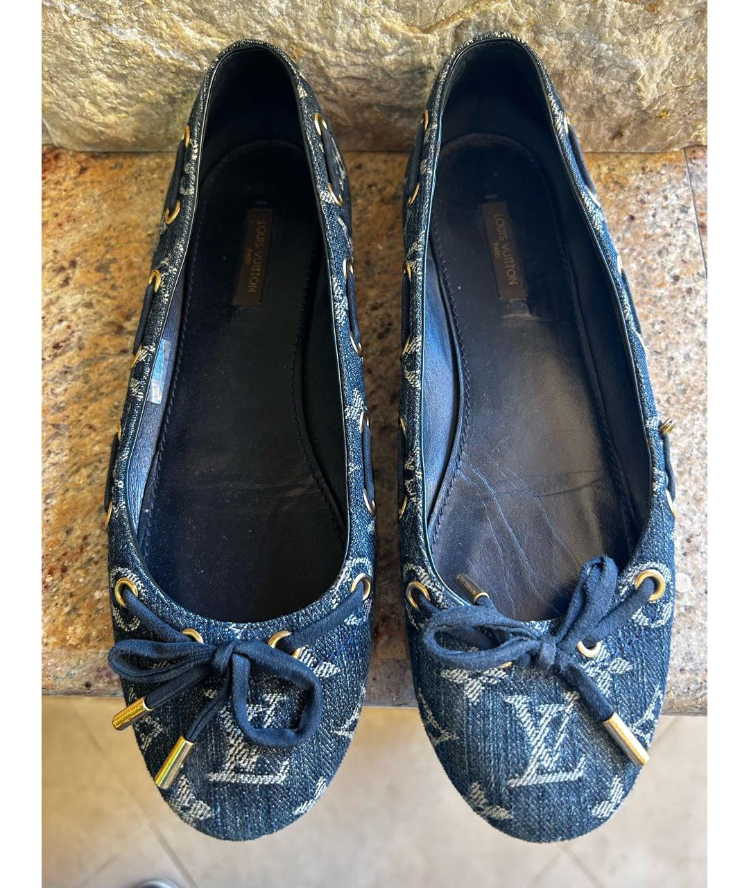 LOUIS VUITTON Синие балетки, фото 2