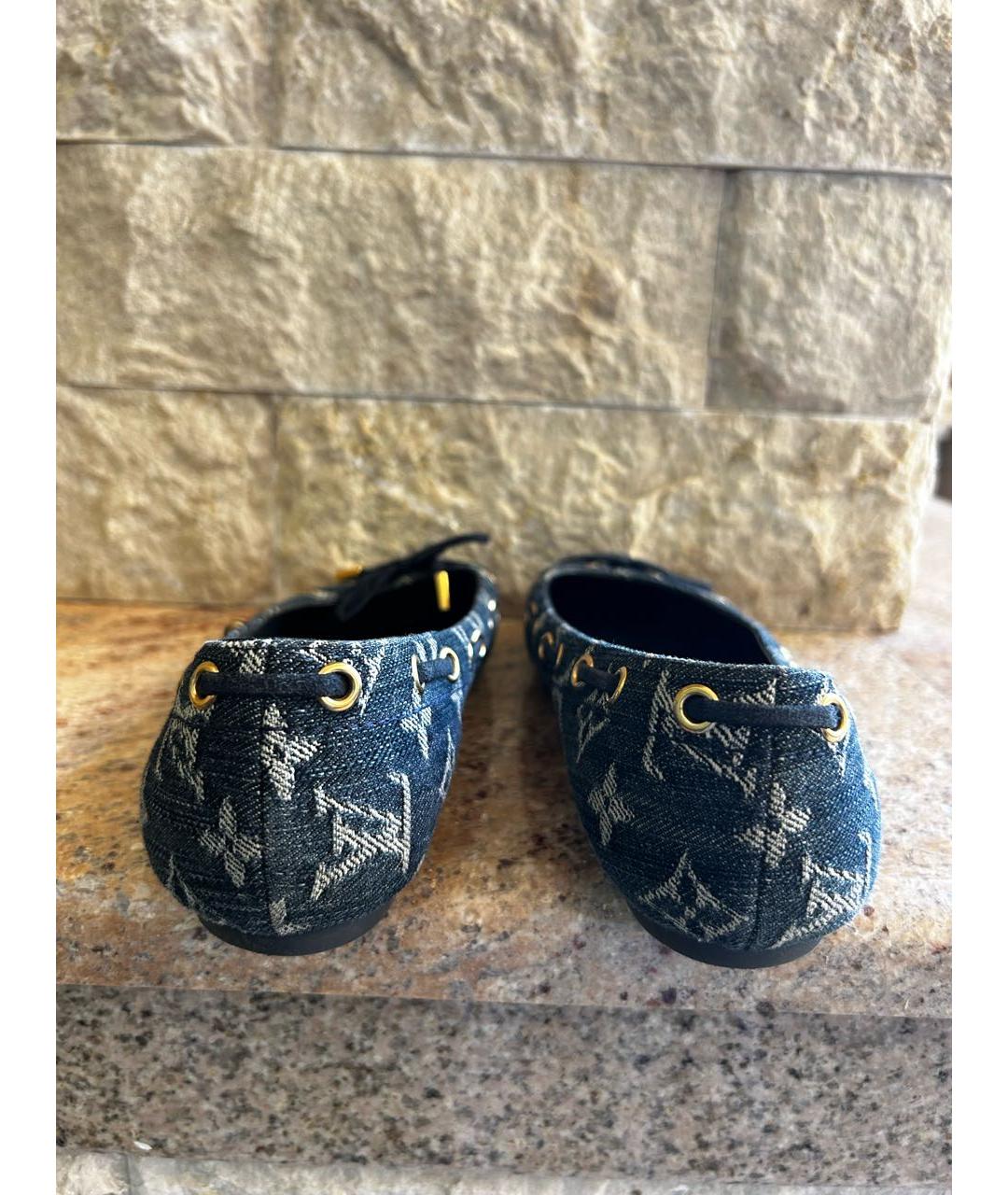 LOUIS VUITTON Синие балетки, фото 4