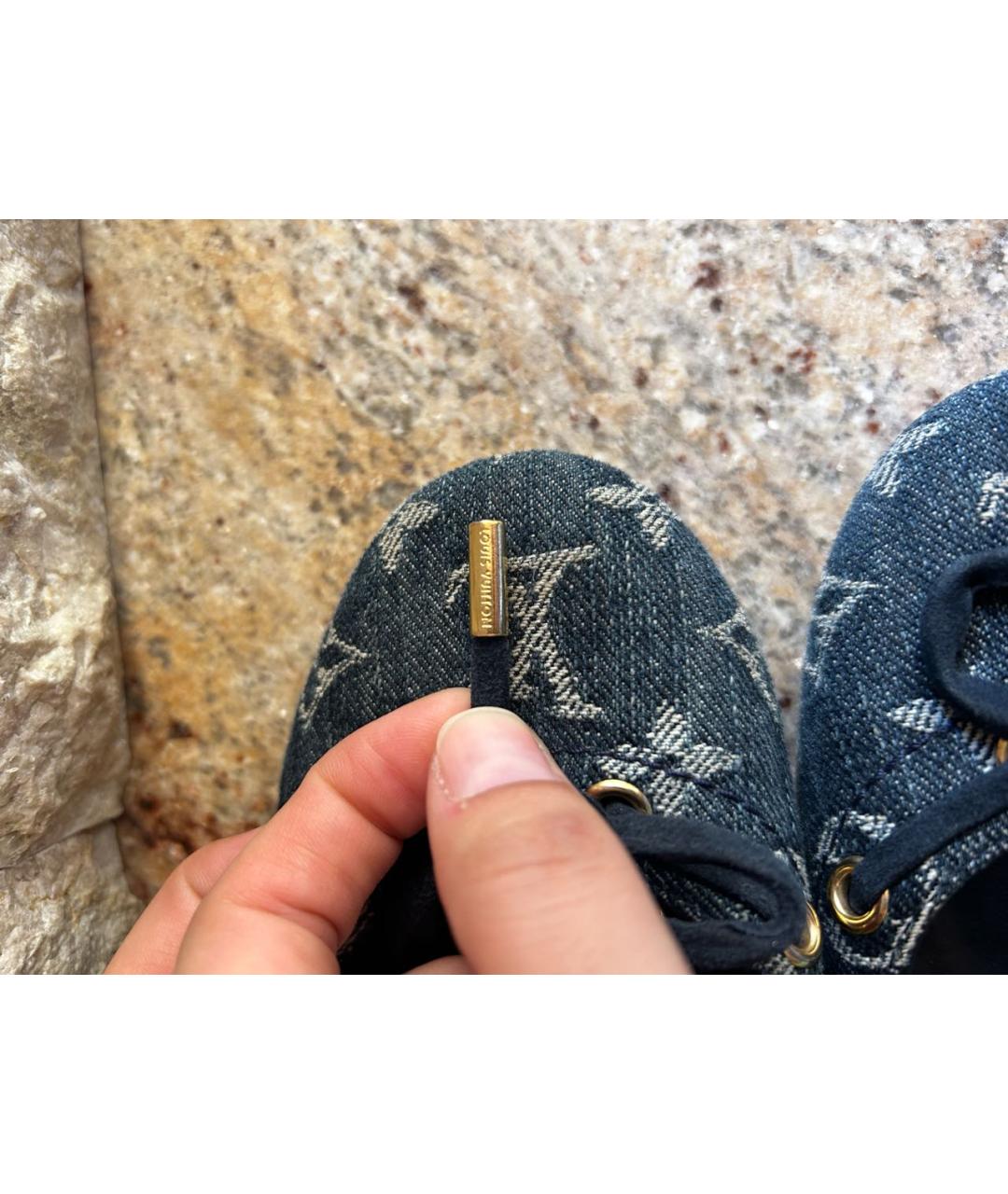 LOUIS VUITTON Синие балетки, фото 7