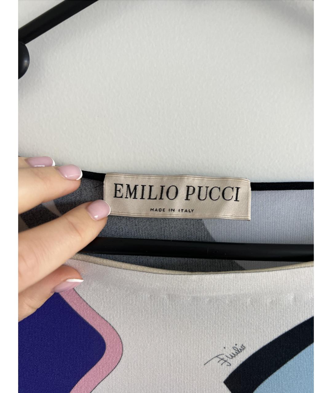 EMILIO PUCCI Мульти хлопко-эластановое коктейльное платье, фото 4