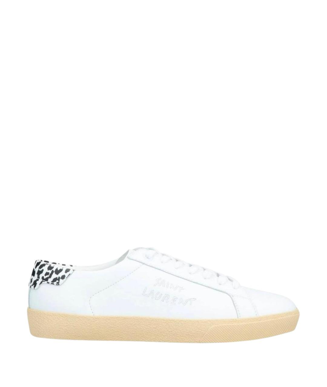 SAINT LAURENT Белые кожаные кеды, фото 1