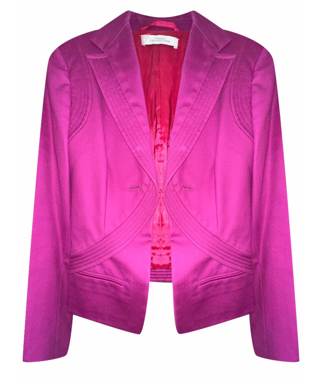 VERSACE COLLECTION Розовый хлопковый жакет/пиджак, фото 1