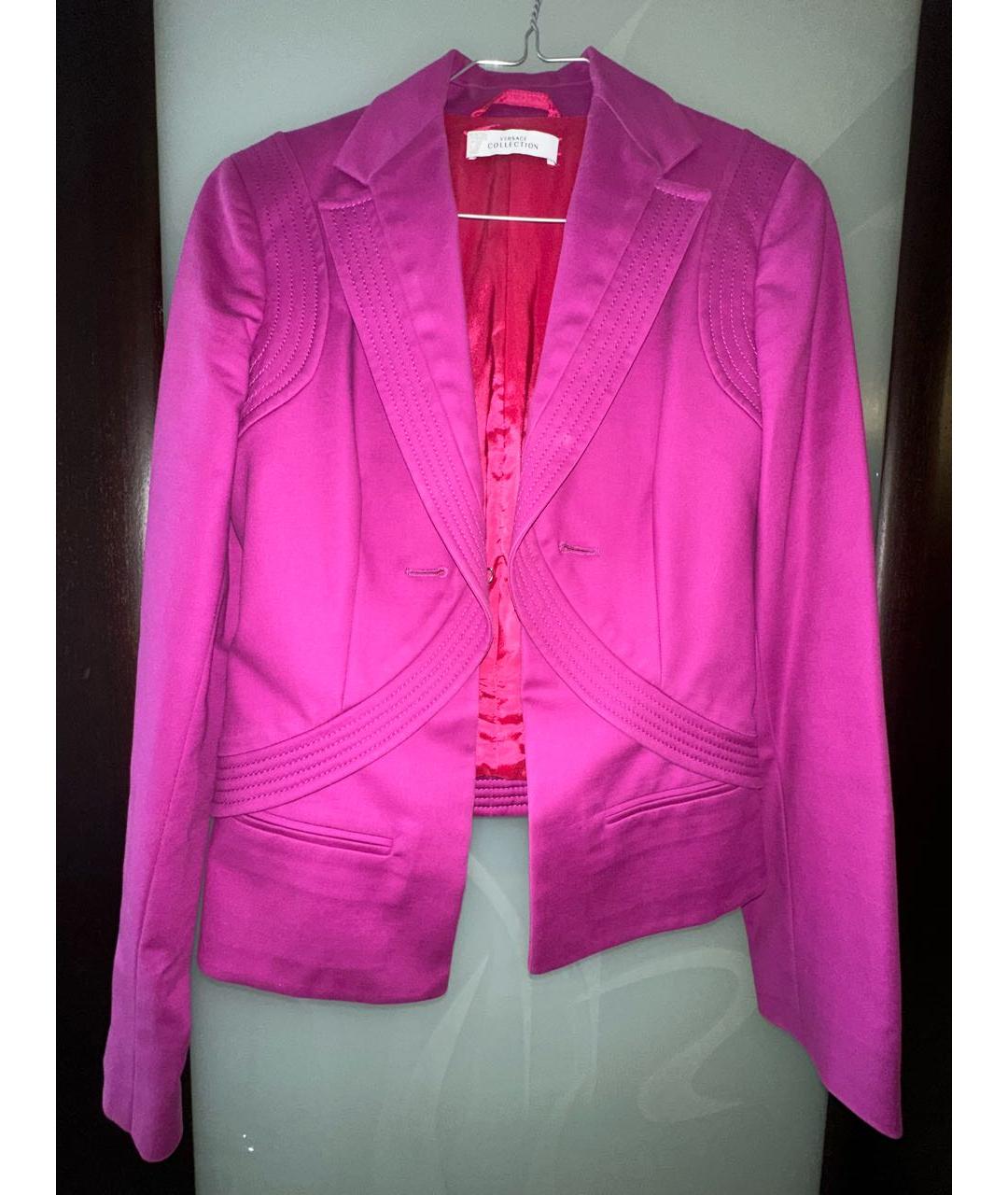 VERSACE COLLECTION Розовый хлопковый жакет/пиджак, фото 7