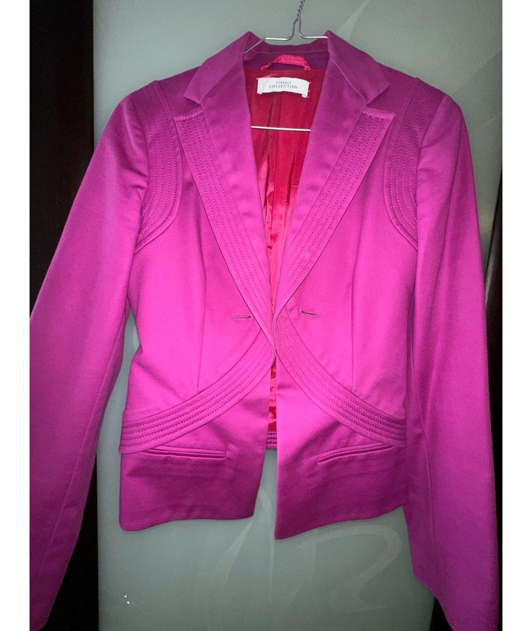 VERSACE COLLECTION Розовый хлопковый жакет/пиджак, фото 6