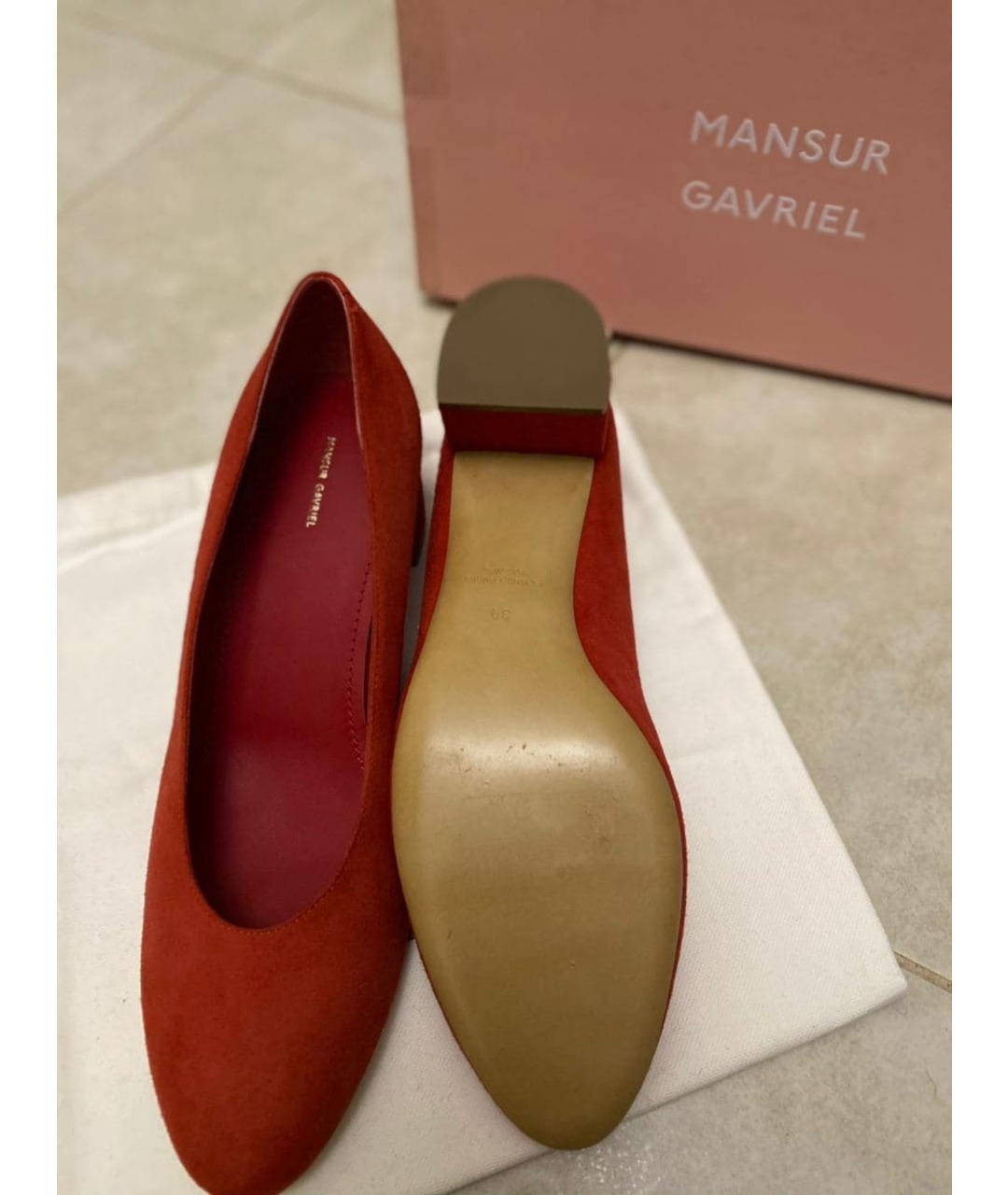 MANSUR GAVRIEL Красные кожаные туфли, фото 5