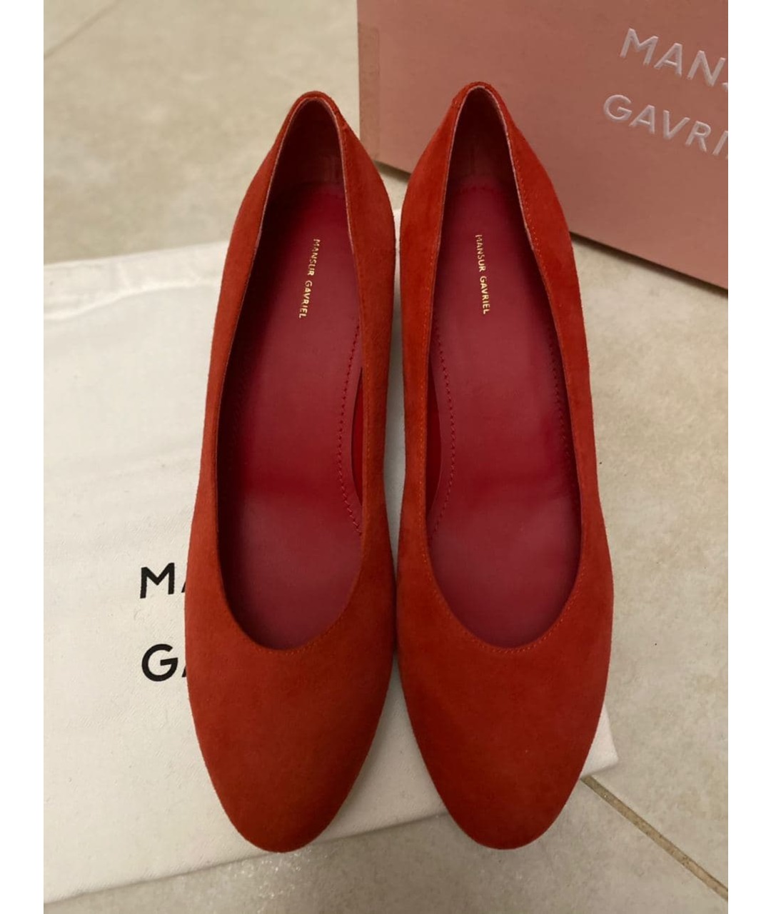 MANSUR GAVRIEL Красные кожаные туфли, фото 2