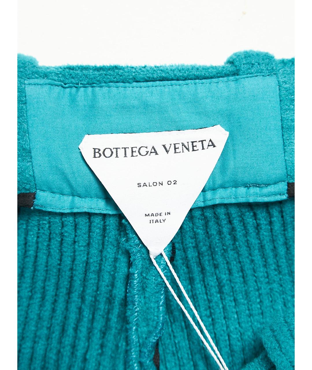 BOTTEGA VENETA Синие вискозные повседневные брюки, фото 4