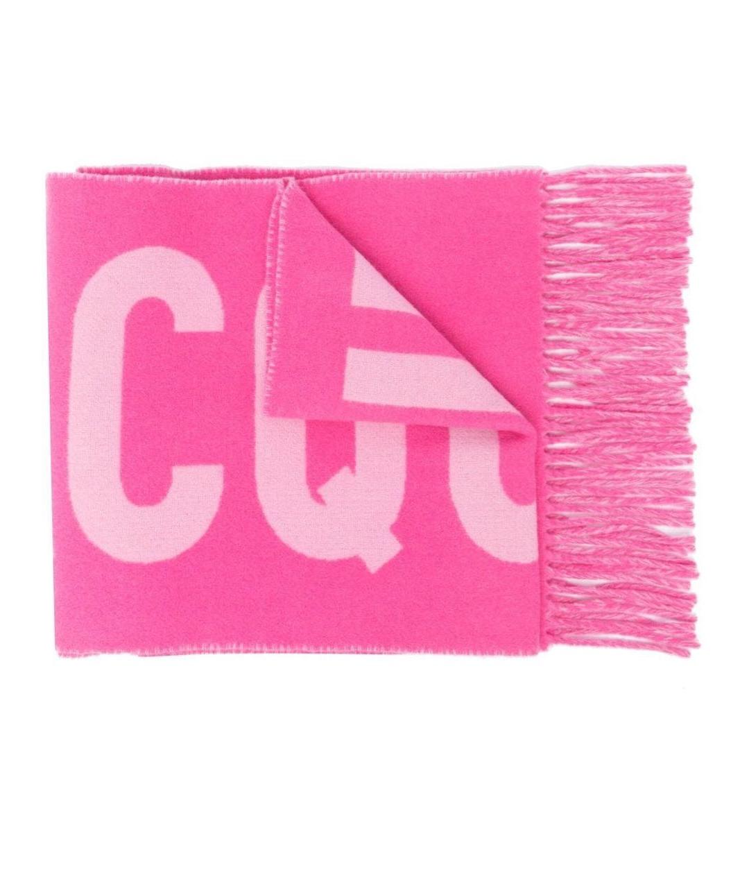 JACQUEMUS Розовый шерстяной шарф, фото 4