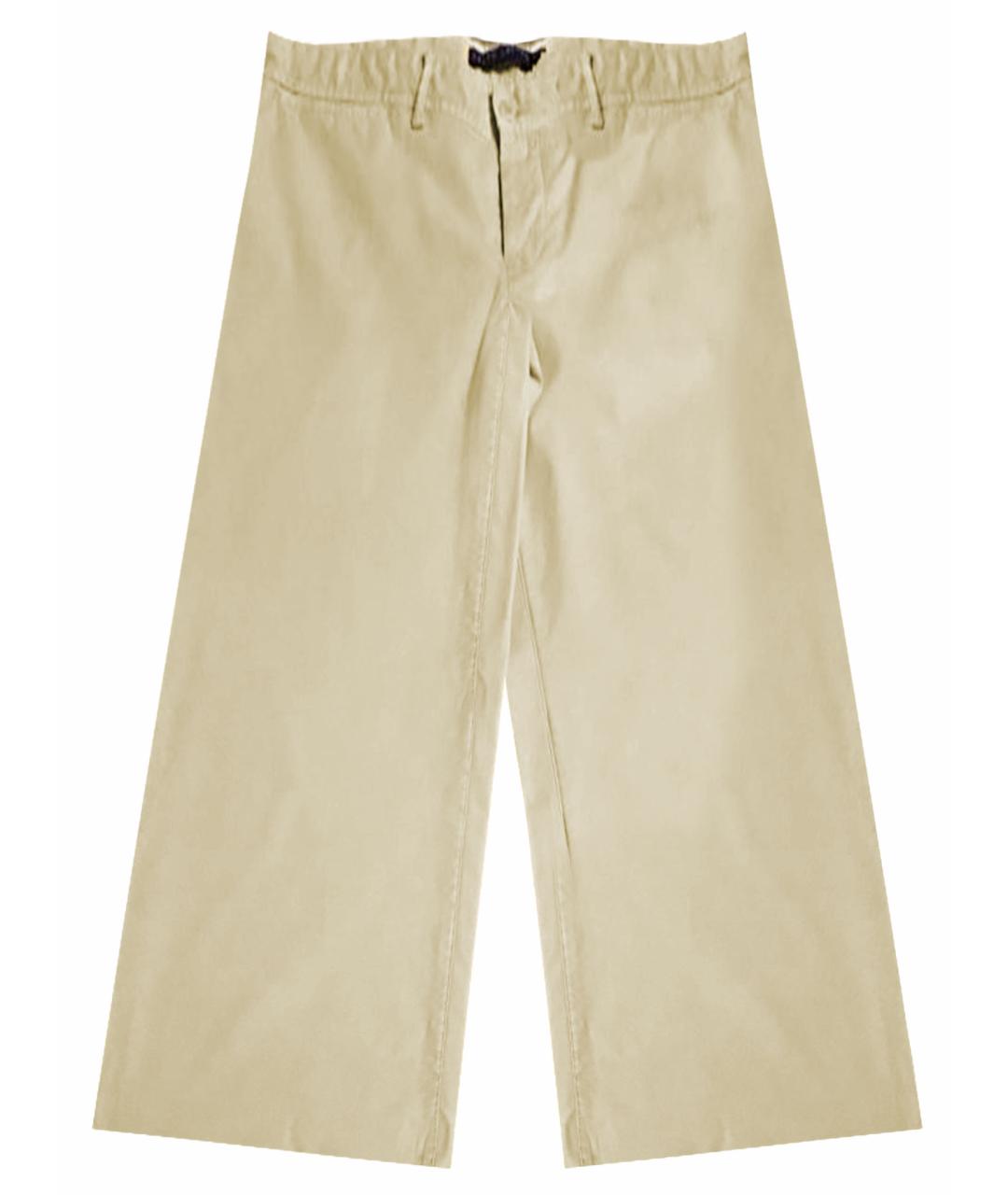 RALPH LAUREN Салатовые хлопковые брюки широкие, фото 1