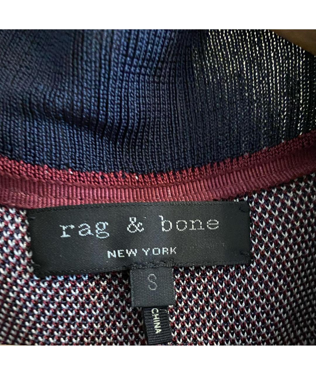 RAG&BONE Темно-синее шелковое повседневное платье, фото 3