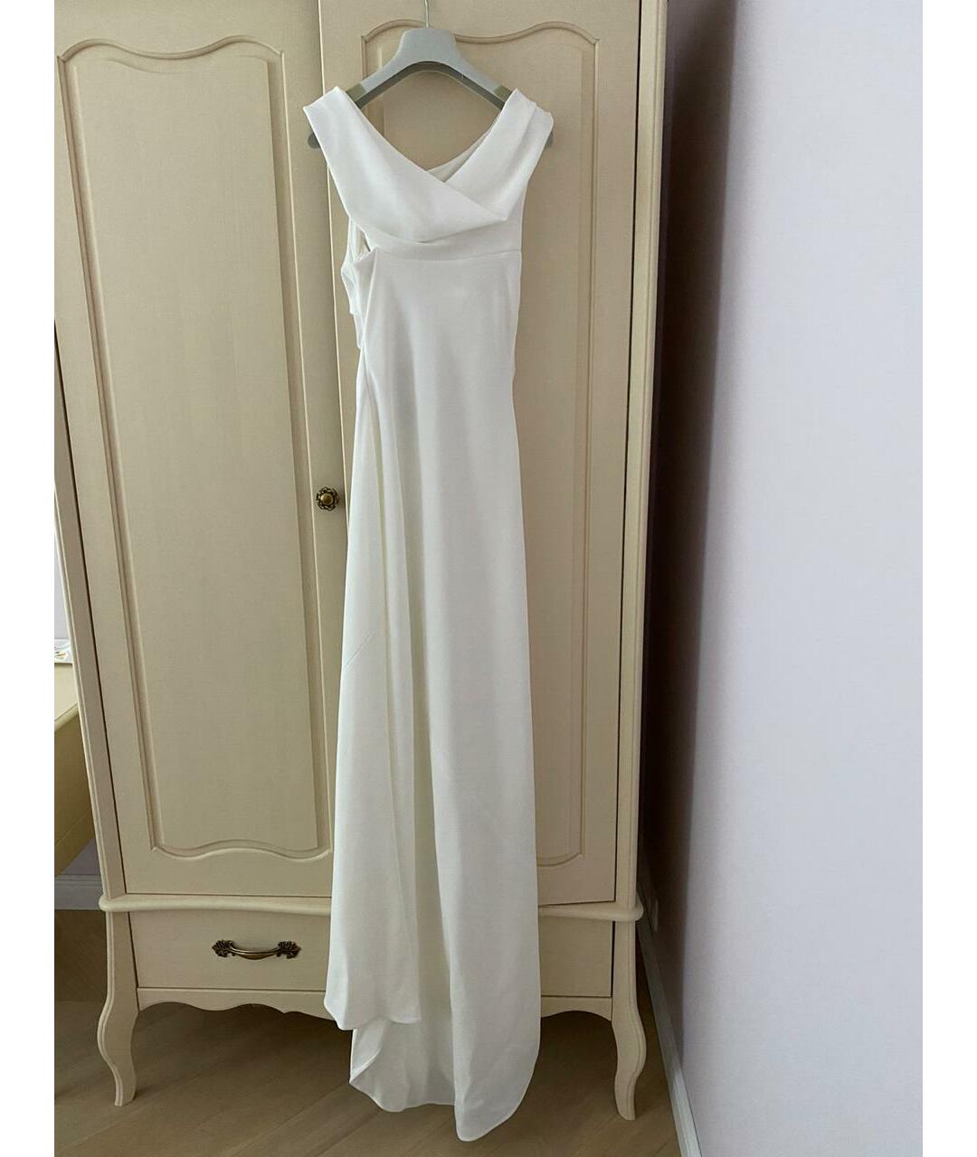 ARMANI COLLEZIONI Белое полиэстеровое вечернее платье, фото 2