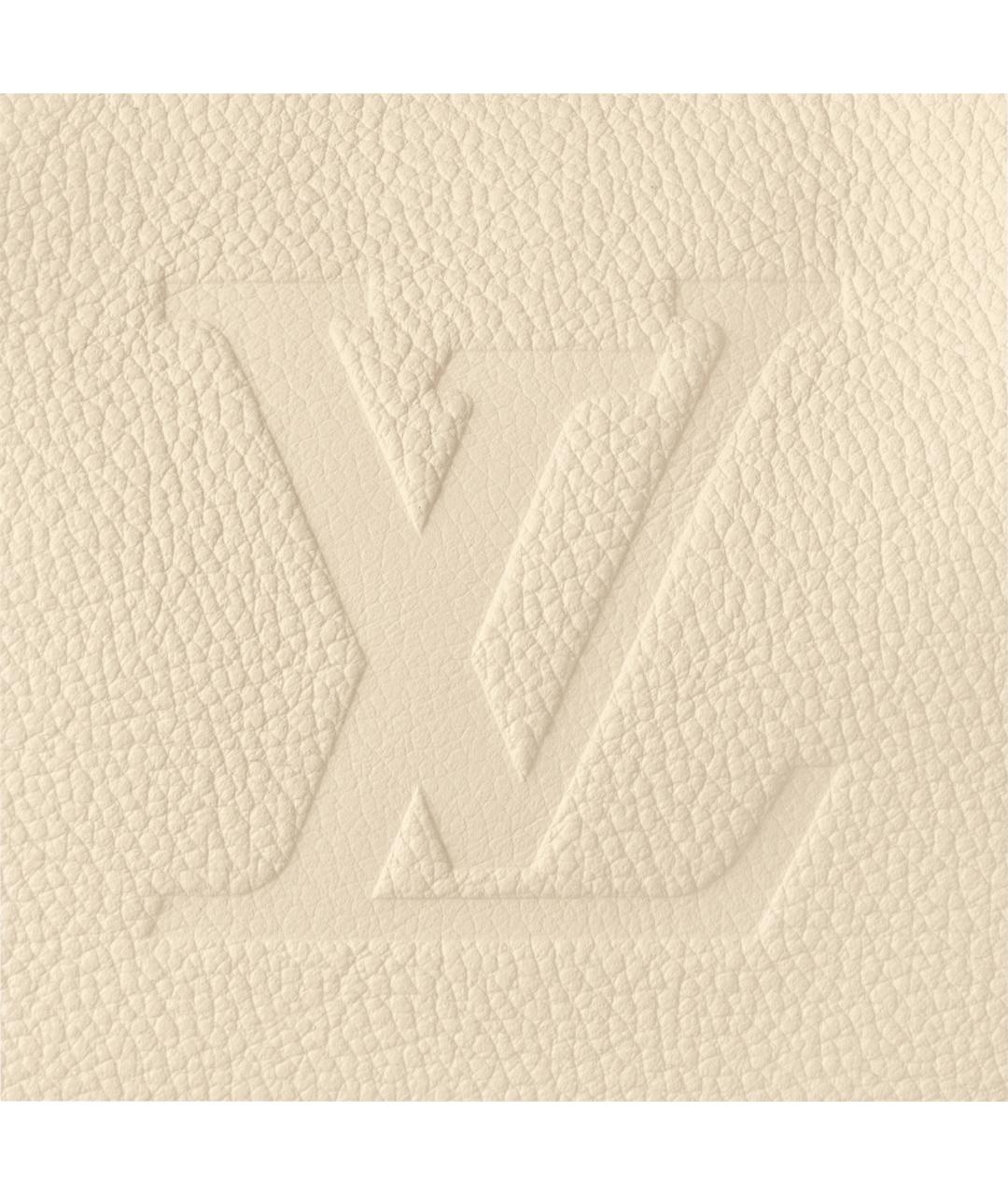 LOUIS VUITTON Бежевая кожаная сумка с короткими ручками, фото 4