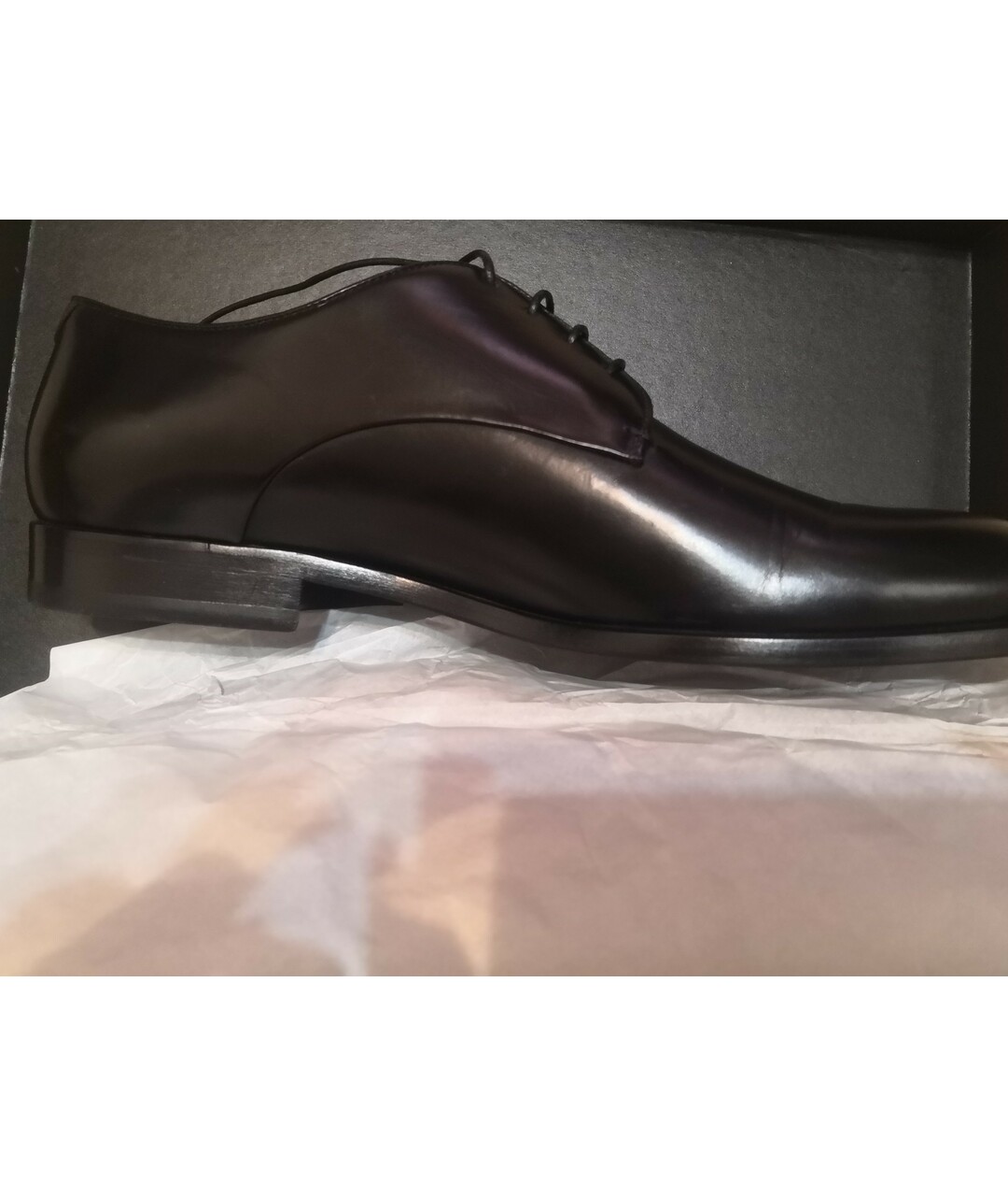 GIORGIO ARMANI Черные кожаные туфли, фото 4