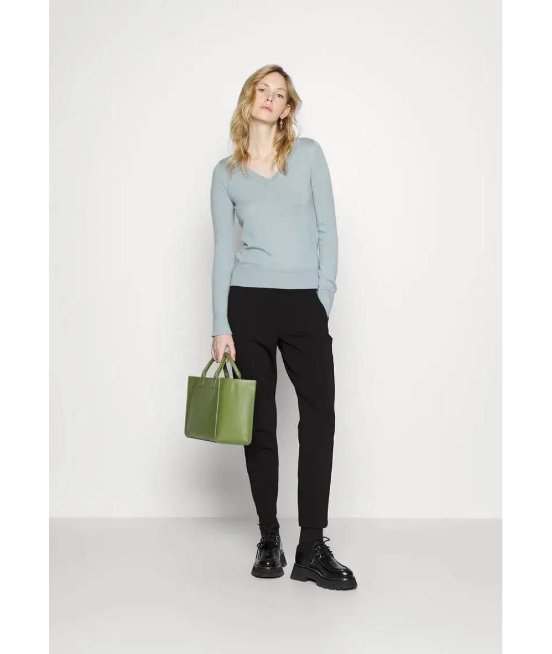 MAX MARA Черные брюки узкие, фото 4