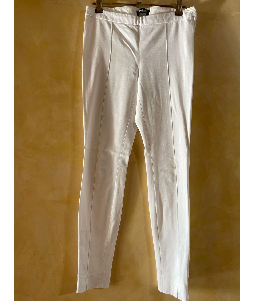 DOLCE&GABBANA Белые хлопковые джинсы слим, фото 7