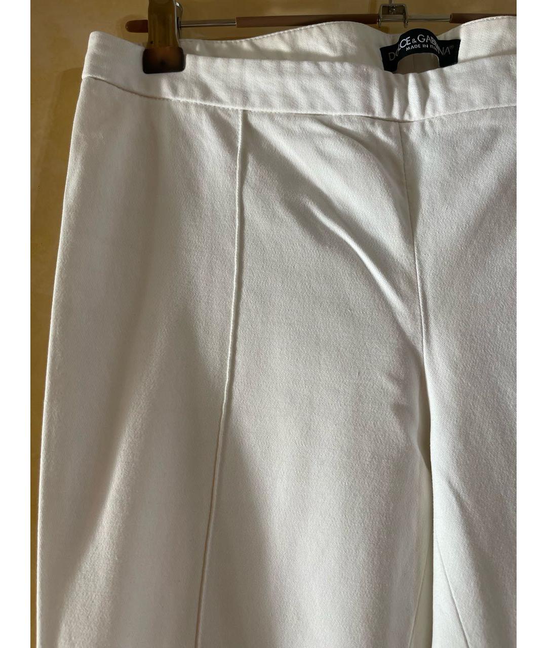 DOLCE&GABBANA Белые хлопковые джинсы слим, фото 4