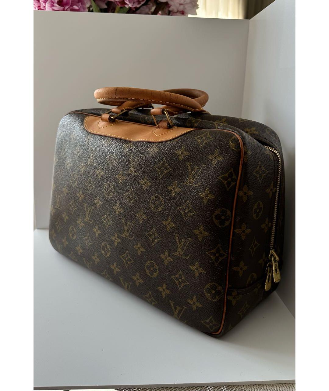 LOUIS VUITTON Коричневая кожаная сумка с короткими ручками, фото 2
