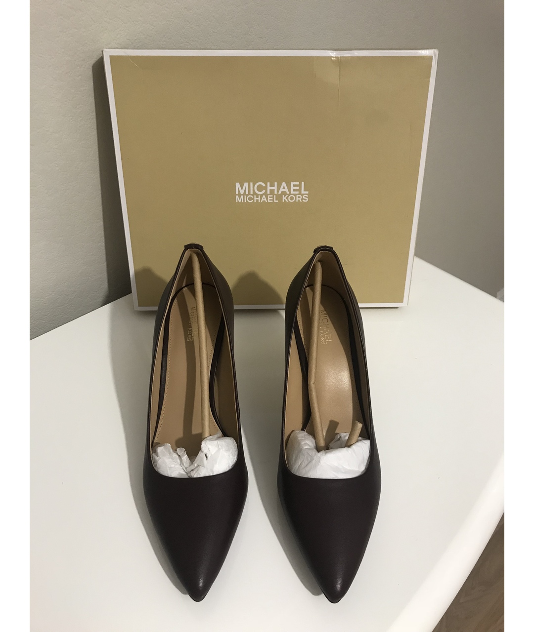 MICHAEL KORS Бордовые кожаные туфли, фото 2